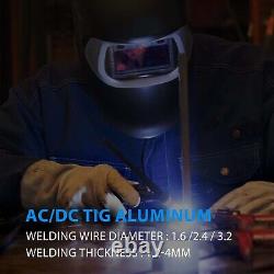 Tig Welder Aluminium AC DC Pulse Stick ARC TIG Welding Machine Gloves Foot Pedal