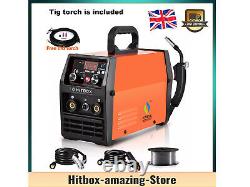 UK MIG Welder Gasless Inverter TIG ARC MMA Welding Machine with TIG Torch HITBOX