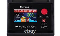 Welder TIG DIGITIG 200A LCD AC/DC Pulse IGBT Inverter MMA ARC 230V 50Hz Sherman